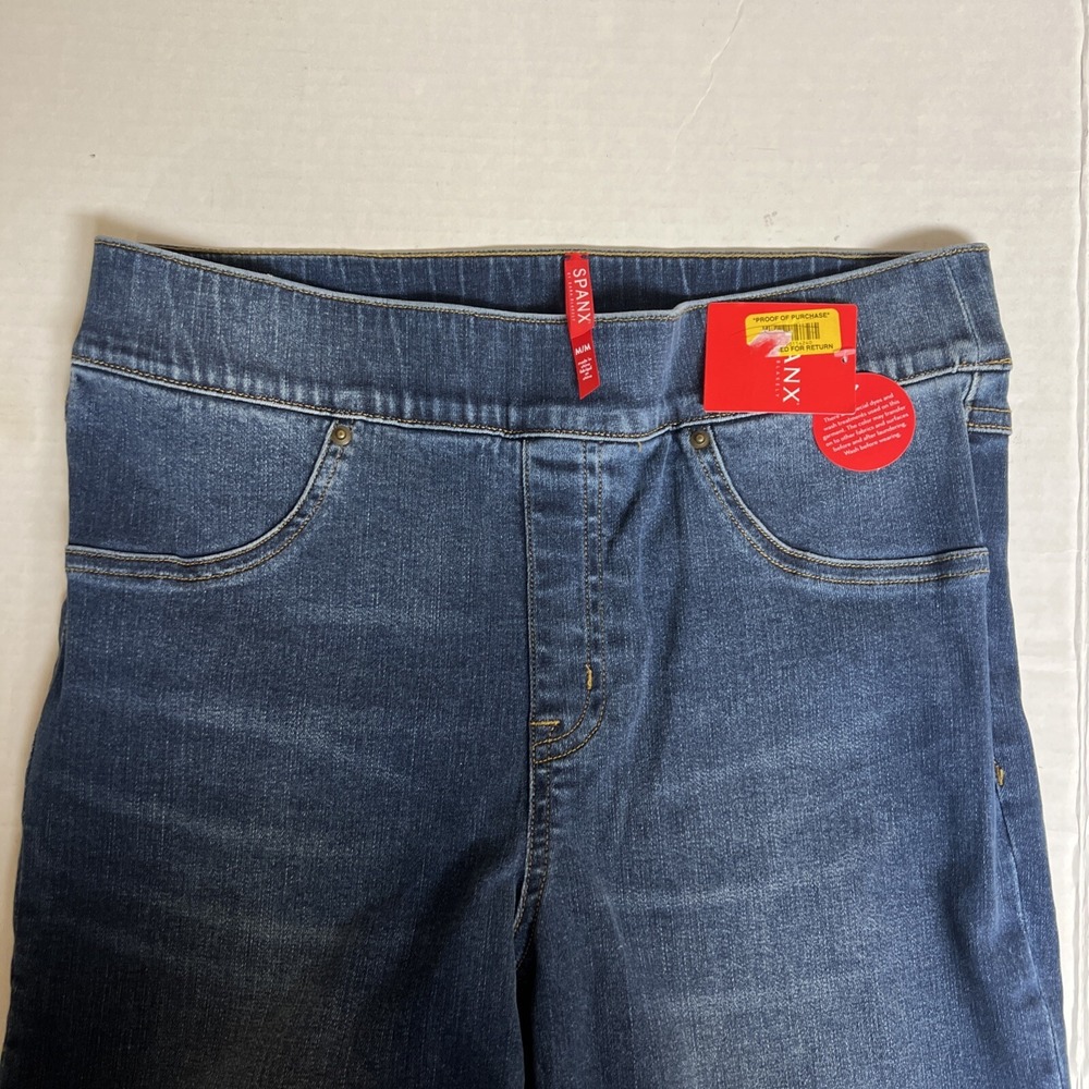 NWT Spanx Distressed High Waist Ankle Denim Leggings 20203R Women's Size M $128